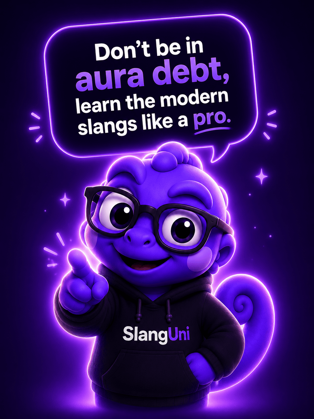 SlangUni Mascot Login Graphic