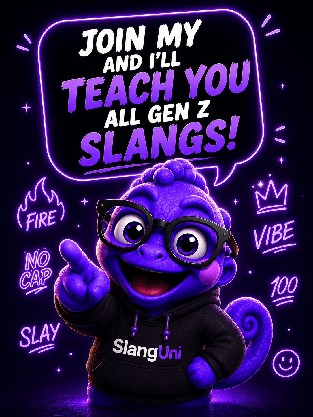 Join SlangUni Mascot
